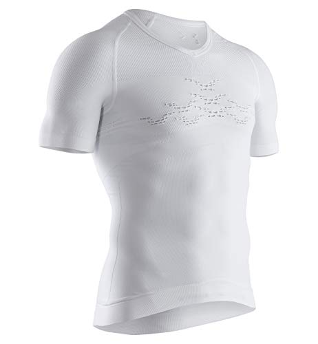 X-Bionic Herren Energizer 4.0 V Neck, Short Sleeve T Shirt, Arctic White, L