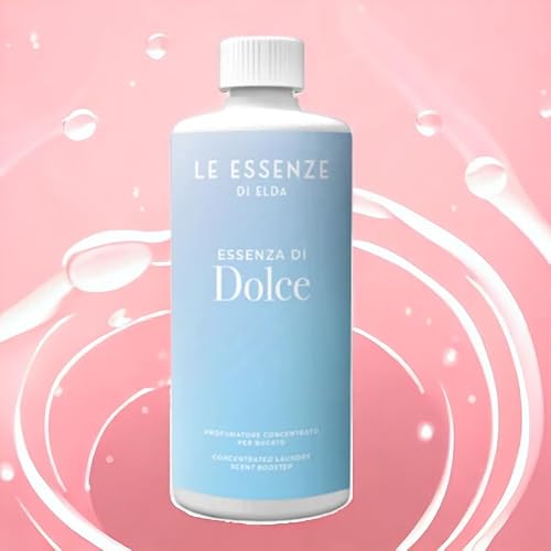 Le Essenze di Elda - Wäscheparfüm - Essenza di Dolce - Hochkonzentriertes Waschparfüm für langanhaltende Frische bis zu 100 wäschen. (Baby, Vanille) (Dolce) 500ml