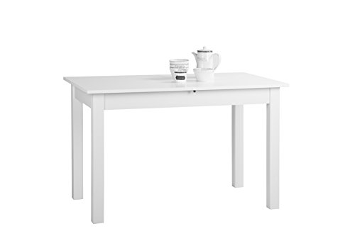 FINORI 001285 Coburg Weiß Nb. 120 x 70 cm Tisch Esszimmertisch Küchentisch ausziehba.