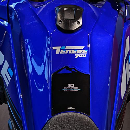 Resin Bike Motorrad-Aufkleber kompatibel mit Yamaha Tenere 700 Blue 2022 2023 Motorrad-Tankschutz vor Stößen und Kratzern, 3D-Aufkleber gehärtet halten 700 Icon Blue Tank
