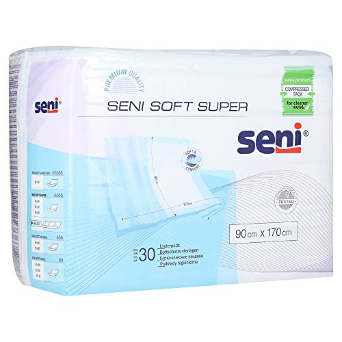 Seni Soft Super Krankenunterlagen 90x170 cm 1 Karton (2 x 30 Stück)