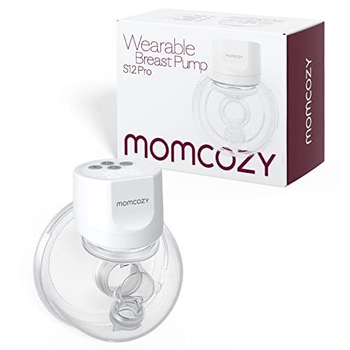 Die Momcozy S12 Pro Tragbare Milchpumpe mit Komfortablem und Doppelt Abgedichtetem Aufsatz. Elektrische Milchpumpe mit 3 Modi & 9 Stufen, Tragbar für Einfaches Abpumpen, Smart Display, 24 mm
