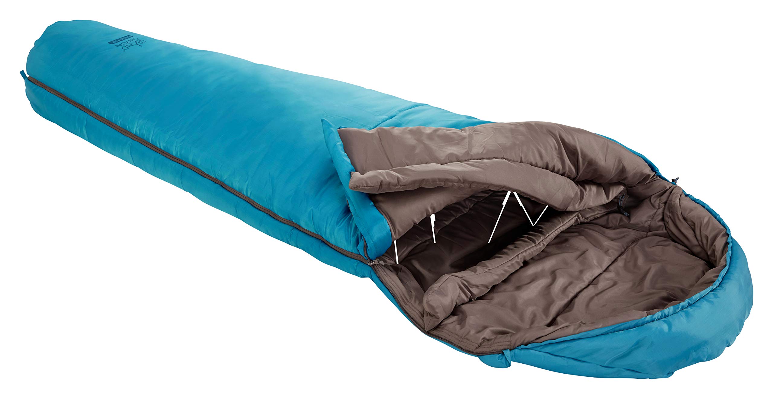 Grand Canyon Kansas 190 Mumienschlafsack - Premium Schlafsack für Outdoor Camping - Limit 0° - Caneel Bay