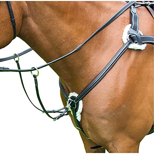 Shires Avignon 5 Point Breast Plate Extra Full Size Black