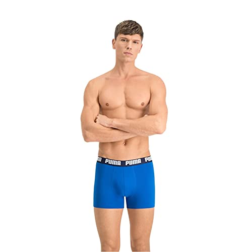 PUMA Herren Basic Boxer 2P Unterwäsche, Blau (True Blue), M