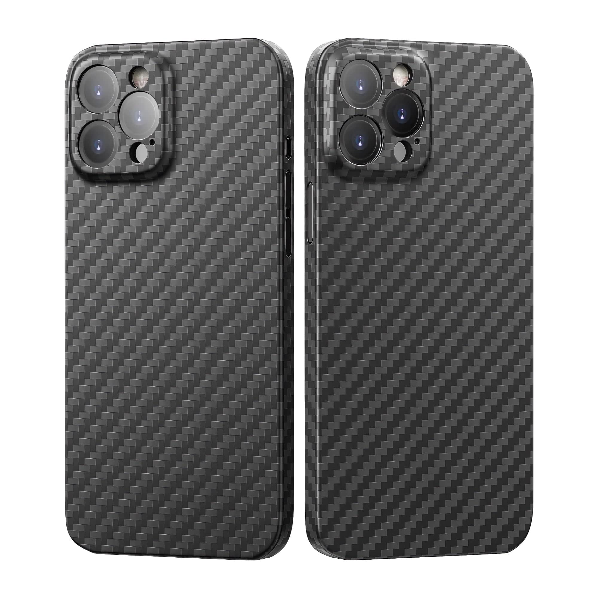 Arktis Carbon Handyhülle, Carbon Case Pro kompatibel mit iPhone 15 Pro [kabelloses Laden] Schutzhülle Carboncase schwarz