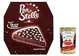 3x Pan di Stelle Torta al Cioccolato, Ready to eat, Bereit -to -taste Kuchen mit Schokolade und Kakao 445g + Italian Gourmet polpa 400g