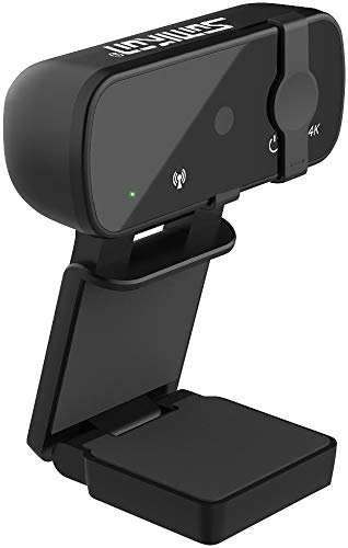 Somikon Webkamera: 4K-USB-Webcam mit Linsenabdeckung, Mikrofon und Autofokus (PC Webcam)