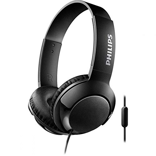 Philips Audio SHL3075BK/00 On Ear Kopfhörer (Voluminöse Bässe, Geräuschisolation, Hoher, Freisprechfunktion, Flach zusammenklappbar) schwarz