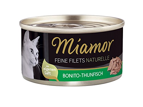 Miamor Feine Filets naturelle Bonito Thunfisch, 24er Pack (24 x 80 g)