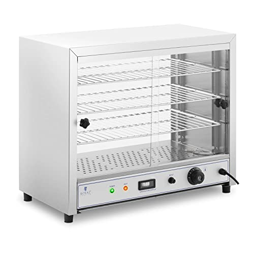 Royal Catering RC-WC001 Heiße Theke 54 cm 1.000 W Warmhaltevitrine Warmhaltetheke Wärmevitrine