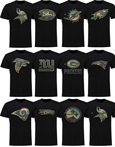New Era Pittsburgh Steelers T Shirt Camo Logo Tee Black - M