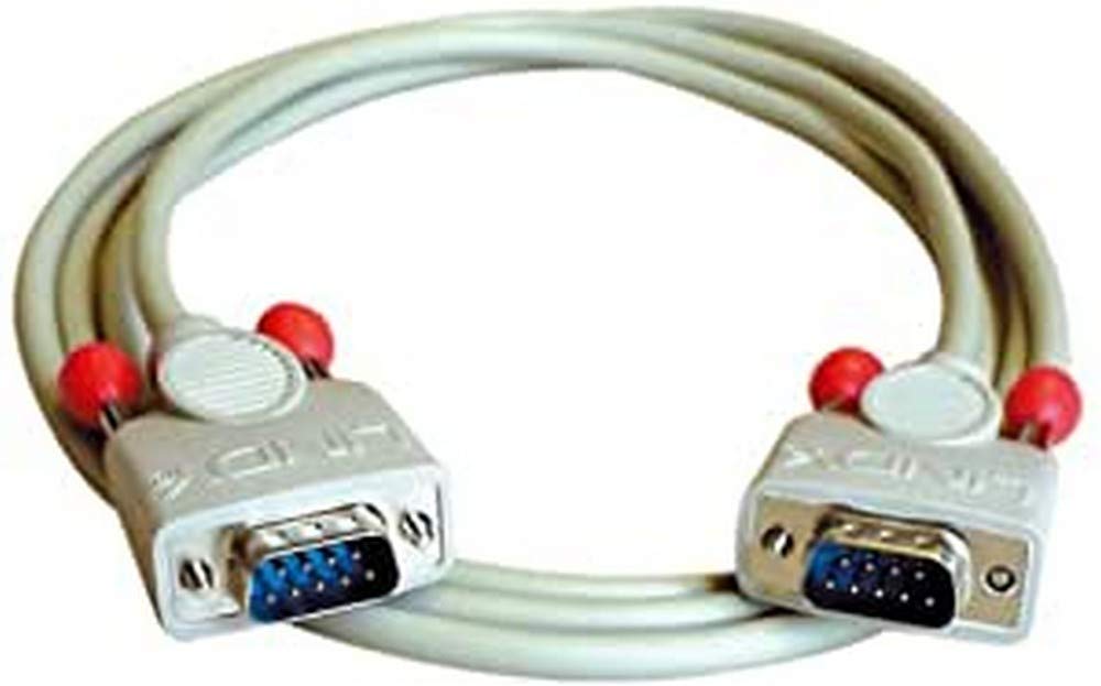 LINDY 31526 RS232 Kabel 9 pol. Sub-D Stecker an 9 pol. Sub-D Stecker, 1:1, 10m, Grau