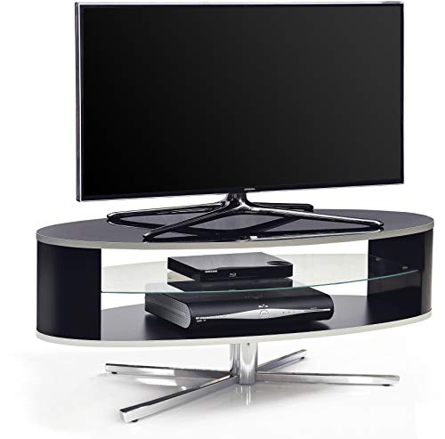 MDA Designs Orbit 1100BB TV-Ständer mit schwarzen, elliptischen Seiten für Flachbildfernseher bis 140 cm (55 Zoll)