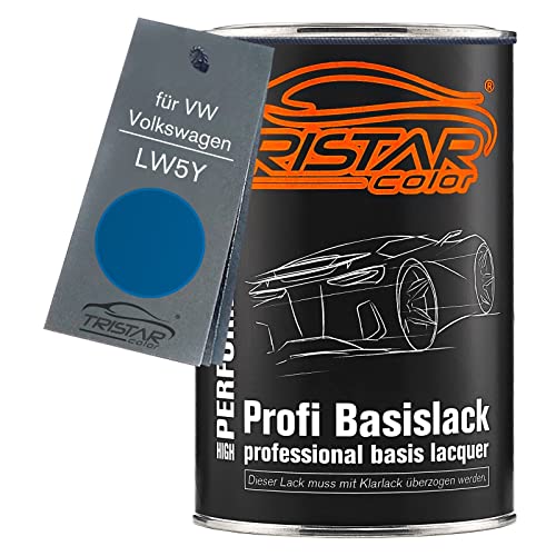 TRISTARcolor Autolack Dose spritzfertig für VW/Volkswagen LW5Y Technoblau Perl/Ocen Blue Perl Basislack 1,0 Liter 1000ml