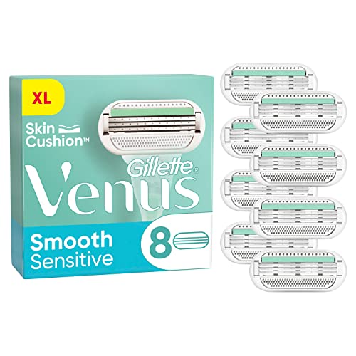 Ersatzklingen Für Gillette Venus Deluxe Smooth Sensitive Damenrasierer, 8er-Pack, 5 Klingen Für Eine Länger Anhaltende, Glatte Rasur
