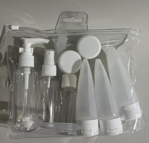 YRUISI 11-teiliges Set Kosmetik Reiseflasche Silikon Reiseflaschen Nachfüllbar Reise Flüssigkeitsbehälter Set Verschiedene Stile Reiseflaschen Für Toilettenartikel Aufbewahrung Kosmetik (Typ E)