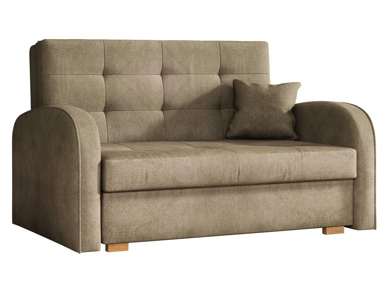 Mirjan24 Schlafsofa Viva Gold II mit Bettkasten, 2 Sitzer Polstersofa mit Schlaffunktion inkl. Kissen, Sofa, Sofagarnitur, Bettsofa, Wohnlandschaft, Farbauswahl (Paros 3)