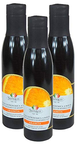 Orangen Balsamico - Balsamico Creme mit Orangen Aroma aus Italien - TrentinAcetia - 3x300 ml - Aceto Balsamico Di Modena IGP - Limone- Balsamicocreme