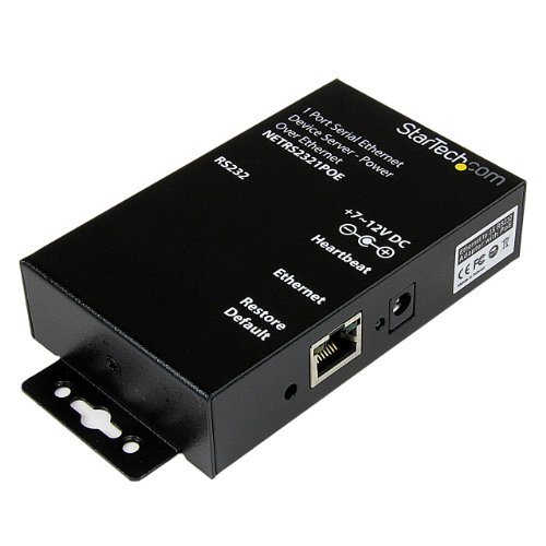 StarTech.com 1 Port RS232 Seriell Ethernet Geräteserver - Seriell over IP Geräteserver Adapter - PoE Power over Ethernet