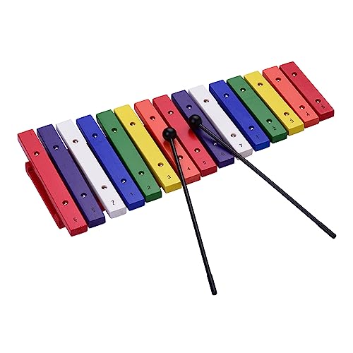 YIWENG 15 Tasten Xylophon Buntes Musikschlaginstrument Früherziehungsinstrument für die Entwicklung des Musiksinns
