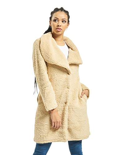 Urban Classics Damen Ladies Soft Sherpa Coat Parka, Beige (Darksand 00806), 5XL