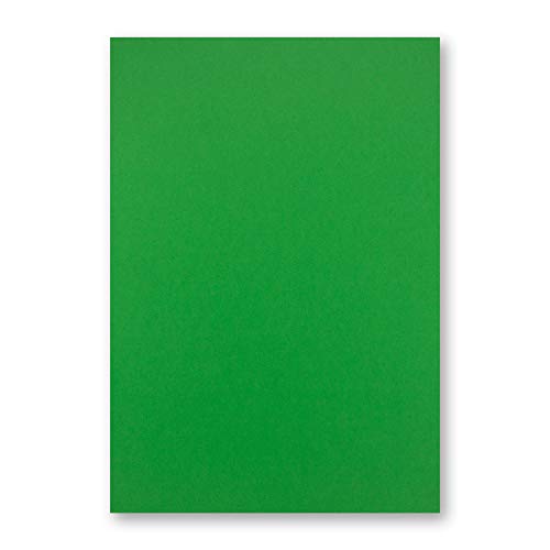 500 DIN A5 Einzelkarten Papierbögen - Grün - 240 g/m² - 14,8 x 21 cm - Bastelbogen Tonpapier Fotokarton Bastelpapier Tonkarton - FarbenFroh