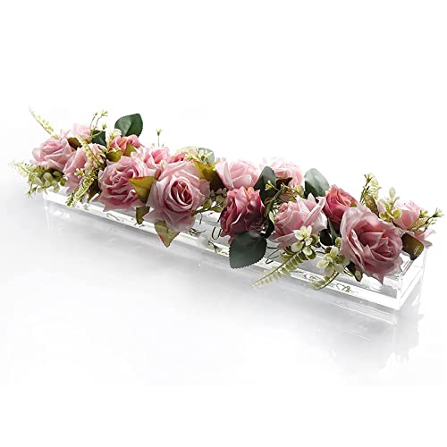 Aoguaro Acryl-Blumen-Acryl-Box, Blumen-Geschenkbox, Regal, Hochzeitstischdekoration, Acryl-Blumenarrangement, lange Vase, schafft eine luxuriöse, elegante Atmosphäre, Vase für Party
