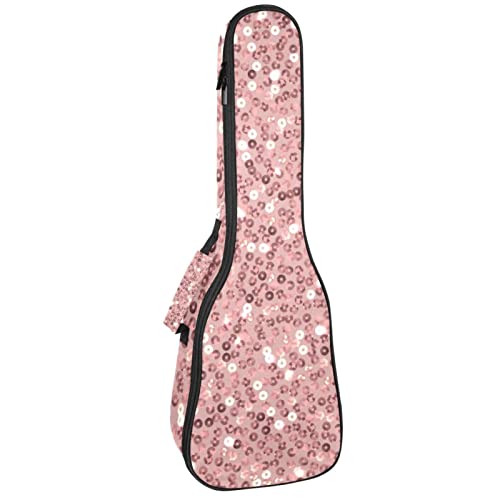 Ukulele Koffer Lila Pailletten Ukulele Tasche 23 Zoll 10Mm Gepolsterte Für Sopran Tenor Konzert Ukulelen