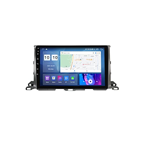 ADMLZQQ Android 11.0 Auto Media Player Für Toyota Highlander 2013-2018 GPS Navigation Multimedia Player DSP/Carplay/Lenkradsteuerung/Bluetooth/4G/FM AM/DSP/Rückfahrkamera,M700s8core8+128