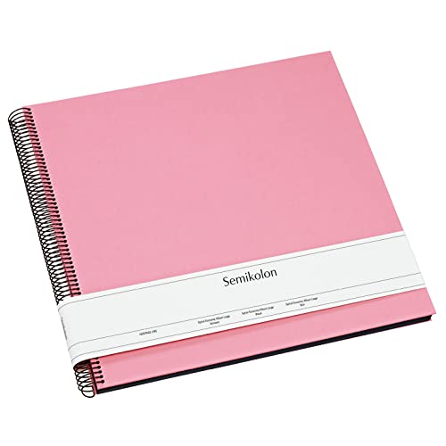 Semikolon (364039) Sprial Album Economy Large flamingo (pink) - Spiral-Fotoalbum mit 50 Seiten - mit schwarzem Fotokarton - Format: 34,5 x 33,2 cm