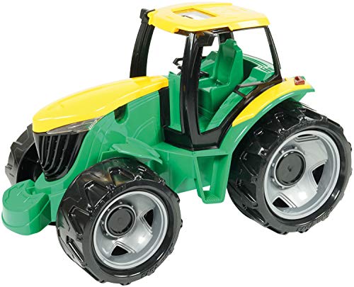 Lena 02121 Giga Trucks Traktor grün, Starke Riesen Spielfahrzeug ca. 48 cm, riesiger Trecker zum Spielen, großer Spielzeugtraktor für Kinder ab 3 Jahre