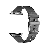 Cool Armband für Apple Watch Series 1/2 / 3/4 / 5/6 / 7 / SE (38/40 / 41 mm), Metall, Schwarz