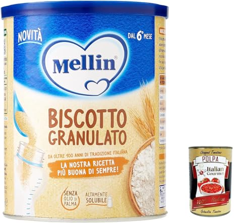 8x Mellin Biscottino Granulato, 400g + Italian Gourmet polpa 400g