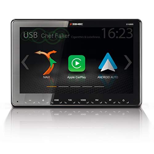 ZENEC Z-N965: 1-Din Autoradio, Multimediasystem mit 9“/22,9 cm Touchscreen, Mediencenter mit DAB+, Apple CarPlay, Android Auto, zum Navi für PKWs oder Reisemobile erweiterbar