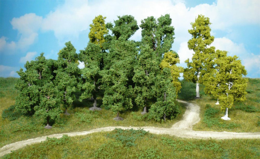 HEKI 1952 Blattbäume, 14 Stück, Höhe: 18 cm, Mehrfarbig, M