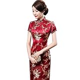 Kalaokei Cheongsam-Kleid für Damen, traditionelles Pflaumenblüten, chinesisches langes Brautjungfern-Abendkleid