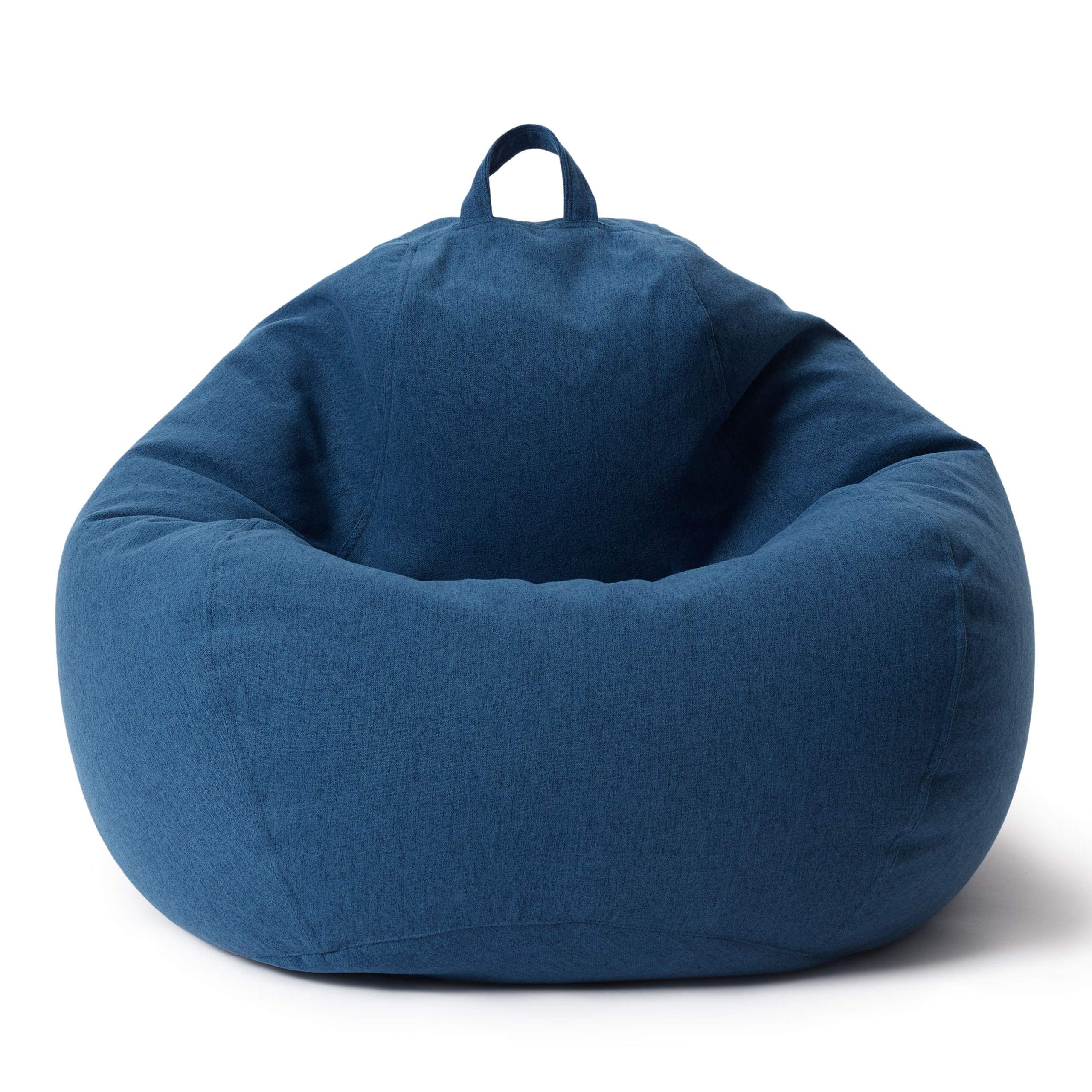 Lumaland Sitzsack Comfort Line | Indoor Beanbag 100x120x50cm mit mehr als 2,4 Mio. anpassbaren EPS-Perlen | Weiches & Komfortables Bodenkissen | Sessel für Kinder & Erwachsene | 315 L [Dunkelblau]