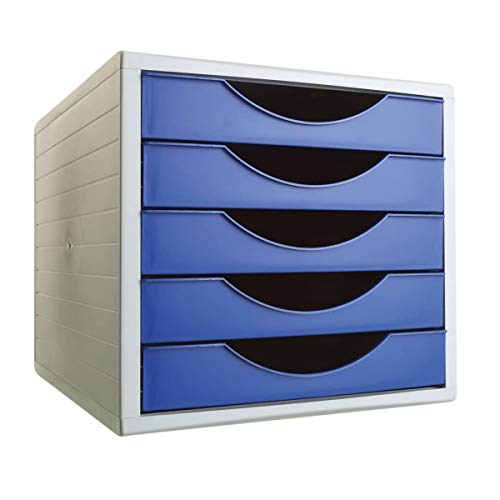 Archivo 2000 Pack von 5 herausnehmbare Schubladen blau