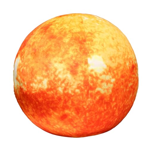 Sonne, Mond, Mars und Erde Plüschkissen, Universum-Serie Plüschtiere Realistische Stellare Planeten Kuscheltier (Sonne,27cm)