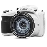 KODAK Pixpro Astro Zoom AZ425 – Digitalkamera Bridge, 42-facher optischer Zoom, 24 mm Weitwinkel, 20 Megapixel, LCD 3, Full HD 1080p, Li-Ion-Akku, Weiß