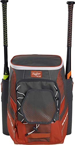 Rawlings Baseball-Rucksack für Jungen, Burnt Orange, Größe L