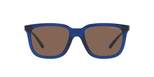 ARNETTE Plaka Herren Sonnenbrille quadratisch An4306, Transparentes Kobaltblau/Dunkelbraun, 54 mm