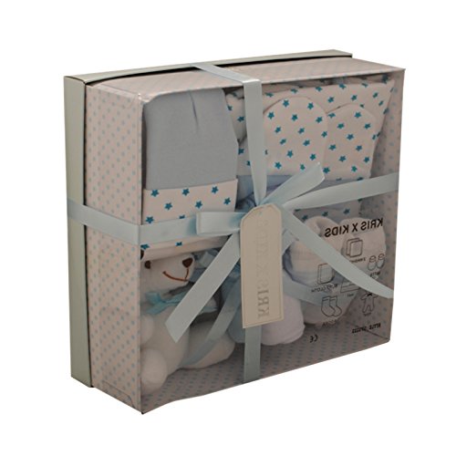 Baby-Geschenkset, 0–3 Monate, in Geschenkbox, 4-teilig,erhältlich in blau, pink, zitronengelb oder weiß.