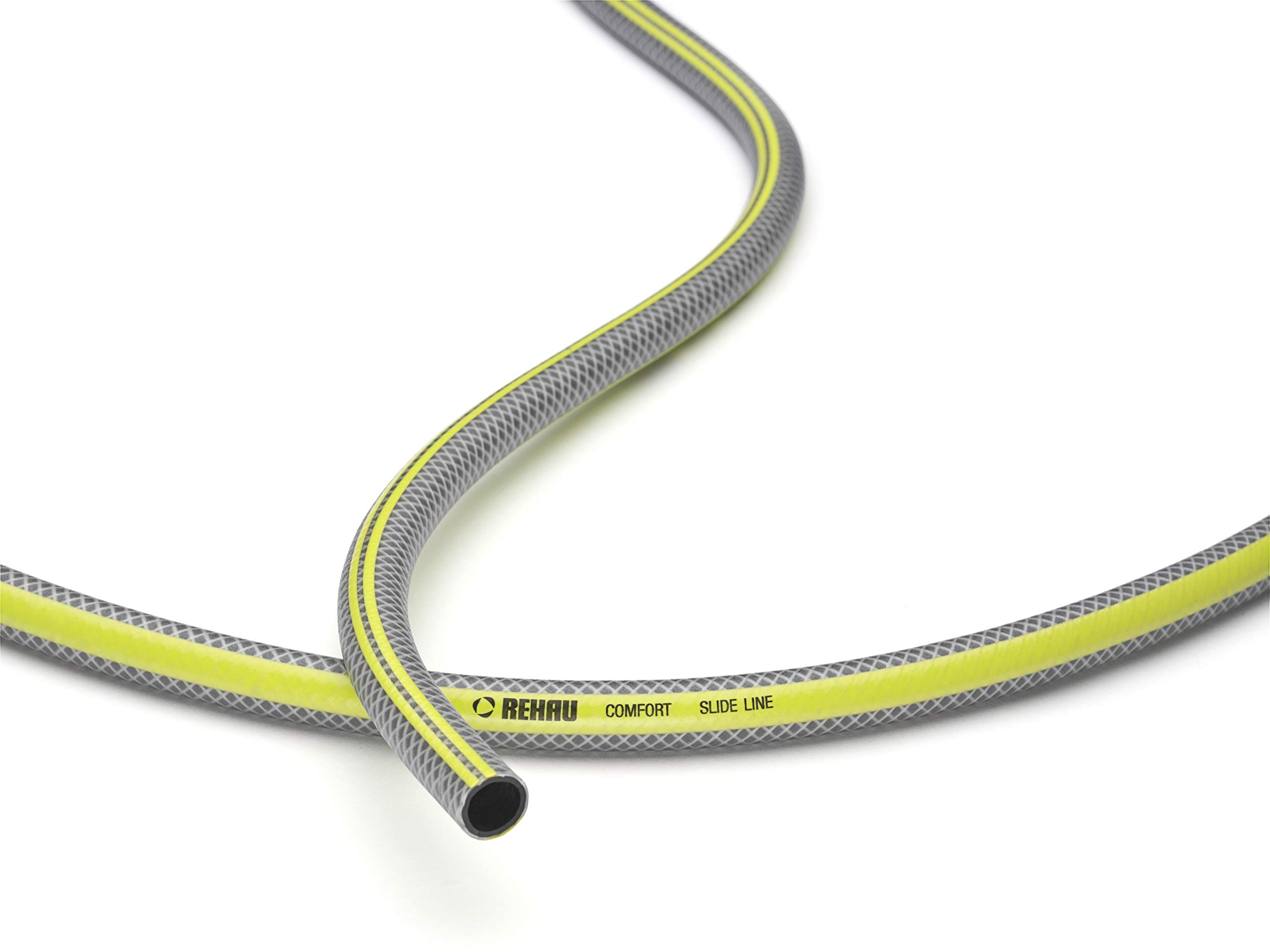 REHAU Comfort Slide Line 30 m Gartenschlauch | grau / gelb | 1/2 Zoll | 1 Rolle