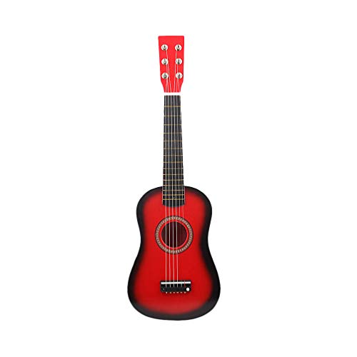 Supvox Acoustic Guitar 23 Inches Mini Guitar for Children Music Lover Guitar Learning Starter Christmas Festival Birthday Gifts(Red)