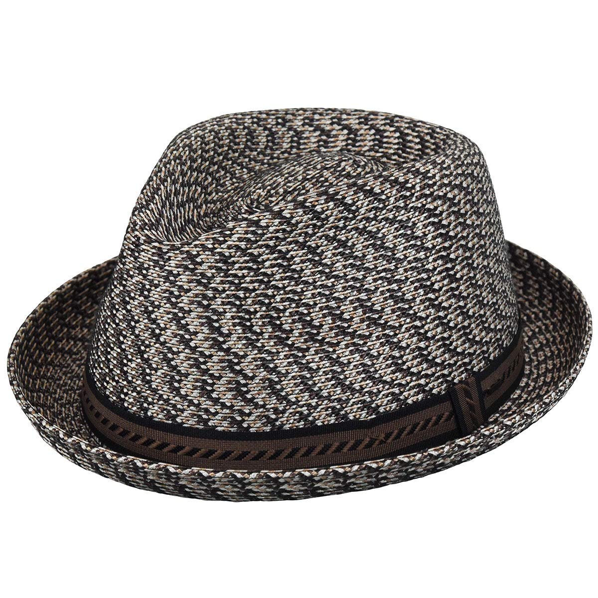 Bailey of Hollywood Herren Mannes Braided Trilby Hat Fedora, Braun/Mehrfarbig, XL