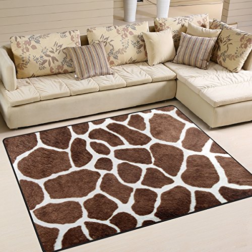 Use7 Teppich mit Giraffen-Motiv, für Wohnzimmer, Schlafzimmer, 160 x 122 cm