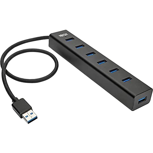 TRIPP LITE U360-007-AL USB-3.0-Mini-Hub/Splitter, tragbar, Aluminium, 5 Gbit/s Datenübertragung, Schwarz