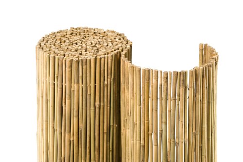 NOOR Bambusmatte Bahia 1,00 x 3,00m I Natürliche Bambus-Sichtschutzmatte mit durchbohrtem Draht für maximale Stabilität I Terrassen- und Balkonwindschutz